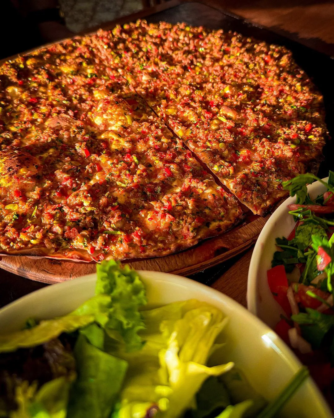 Lahmacun (Turkish Flatbread with Minced Meat)