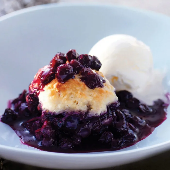 Pear with Peaches and Blueberries
