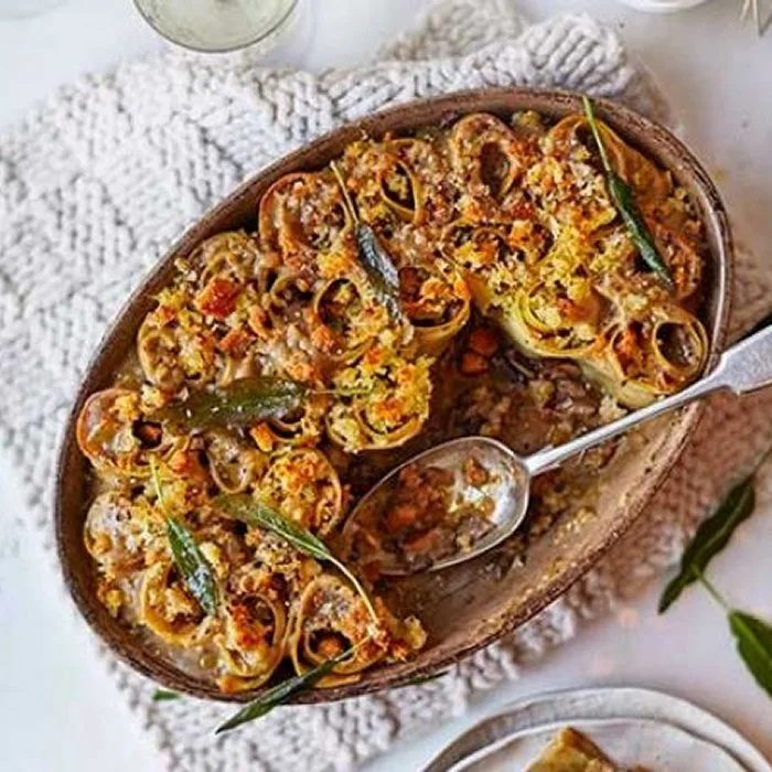 Rotolo with Mushrooms and Chestnuts
