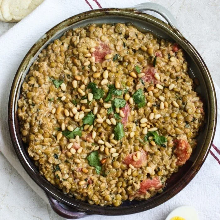 Moroccan-Style Lentils with Tahini Sauce