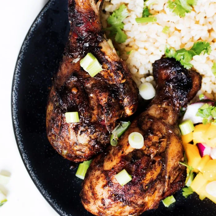 Jamaican Jerk Chicken with Rice and Beans