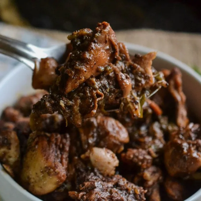 Jamaican Braised Chicken in Brown Sauce