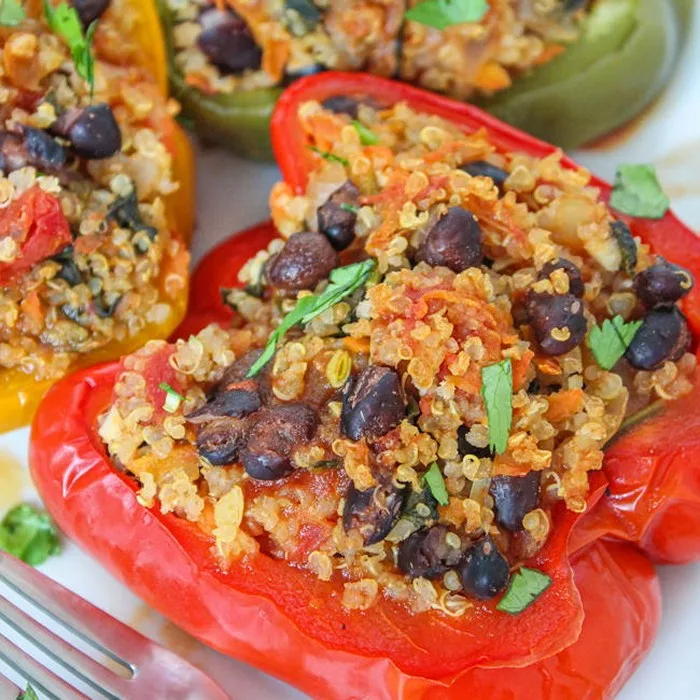 Stuffed Peppers with Quinoa and Black Beans
