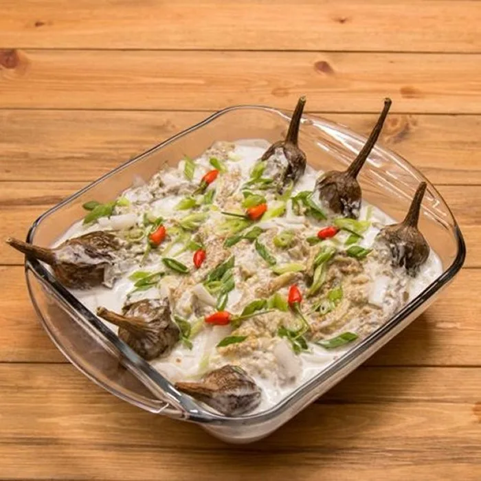 Grilled Eggplant with Coconut Milk