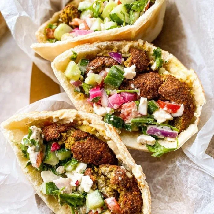 Falafel in Pita with Tahini Sauce