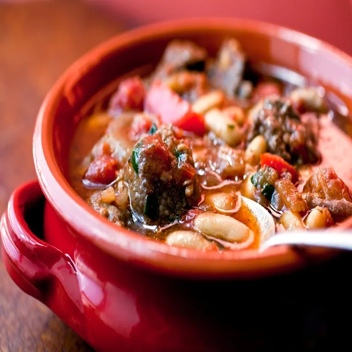 Spanish Lamb Shoulder with White Beans