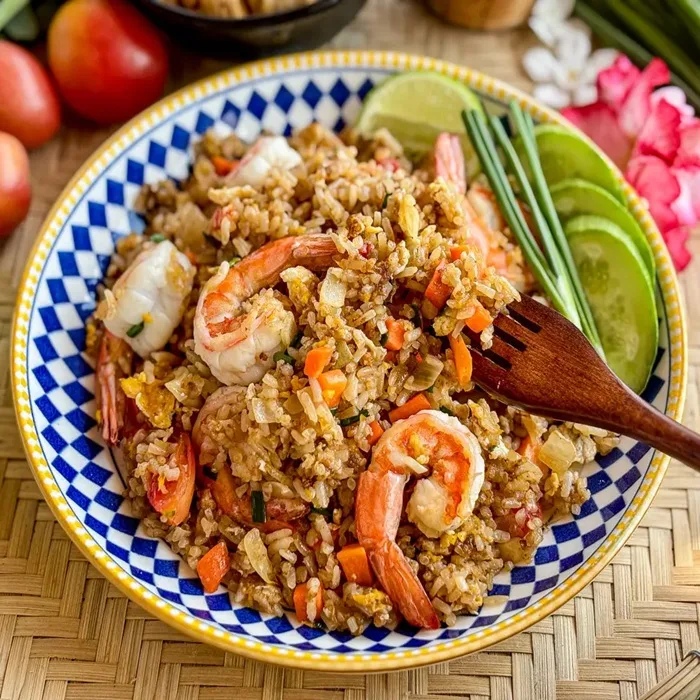 Thai Fried Rice with Shrimp and Peas