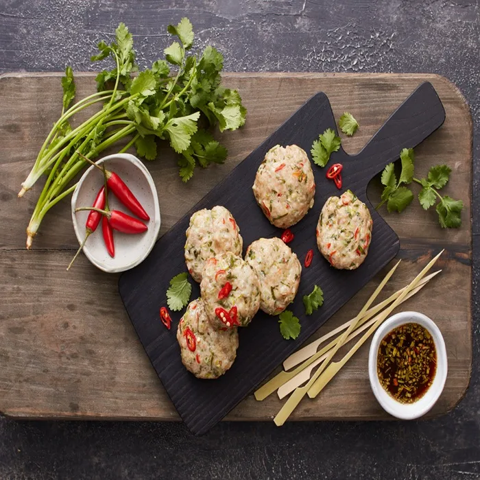 Thai Chicken Patties with Sweet Chili