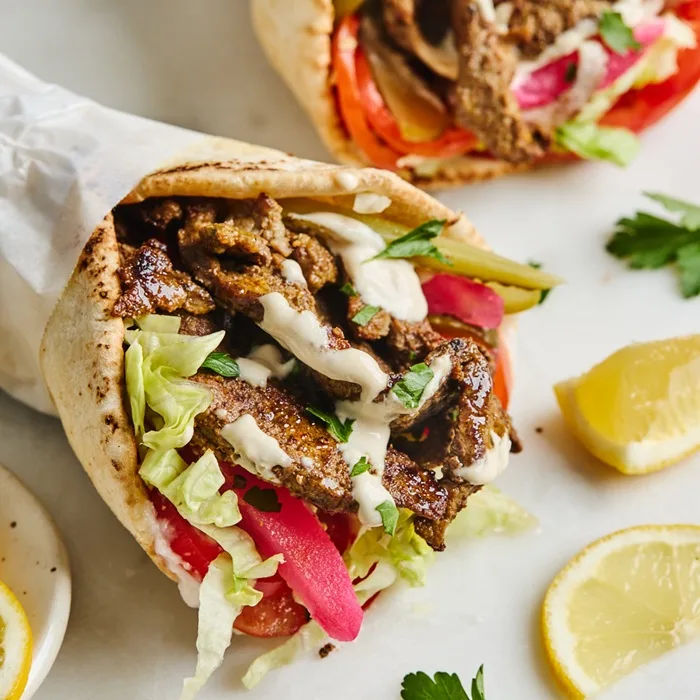 Beef Shoulder Shawarma in Lavash