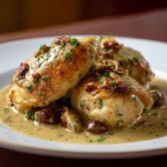 Baked Chicken with Walnut Cream Sauce