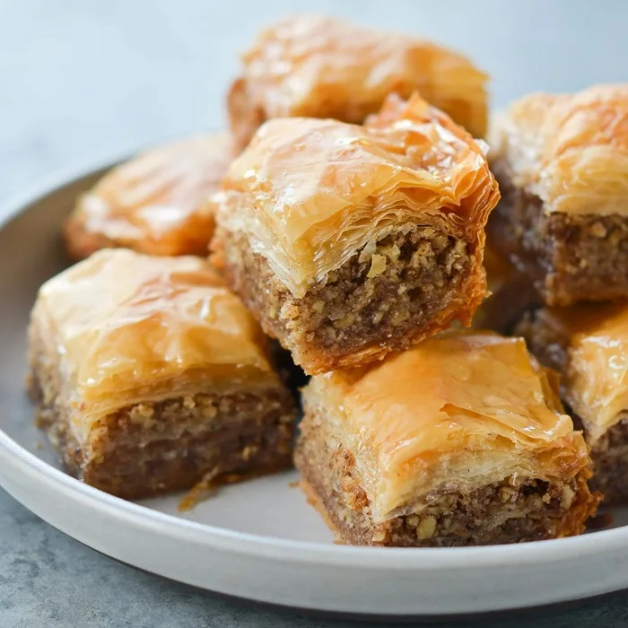 Baklava with Spiced Nuts, Ricotta and Chocolate