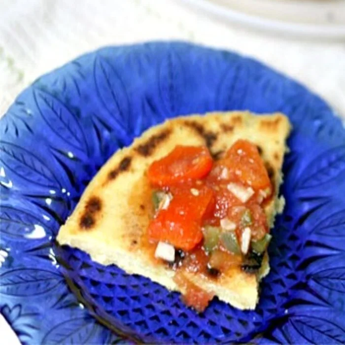 Berber Buzgen Bread with Roasted Pepper Sauce