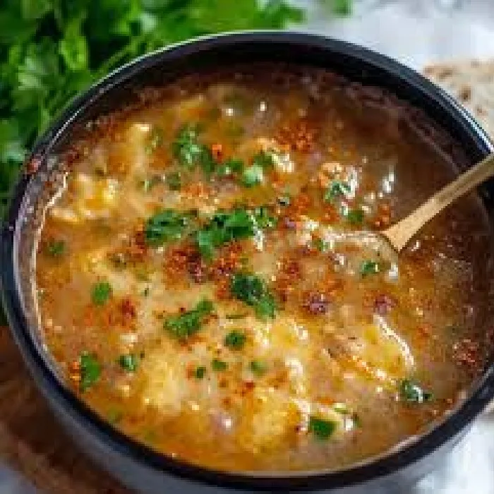Chorba Hamra Bel Freek — Algerian Lamb Soup with Tomatoes and Freek