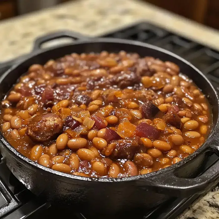 Запечённая фасоль с патокой