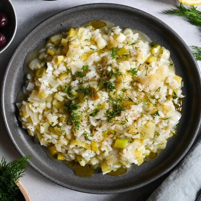 Baked Noodles with Lamb, Leek and Rice